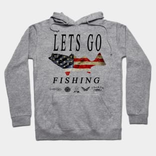 Lets go fishing American flag style Hoodie